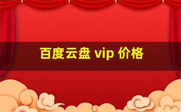 百度云盘 vip 价格